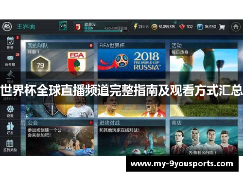 世界杯全球直播频道完整指南及观看方式汇总